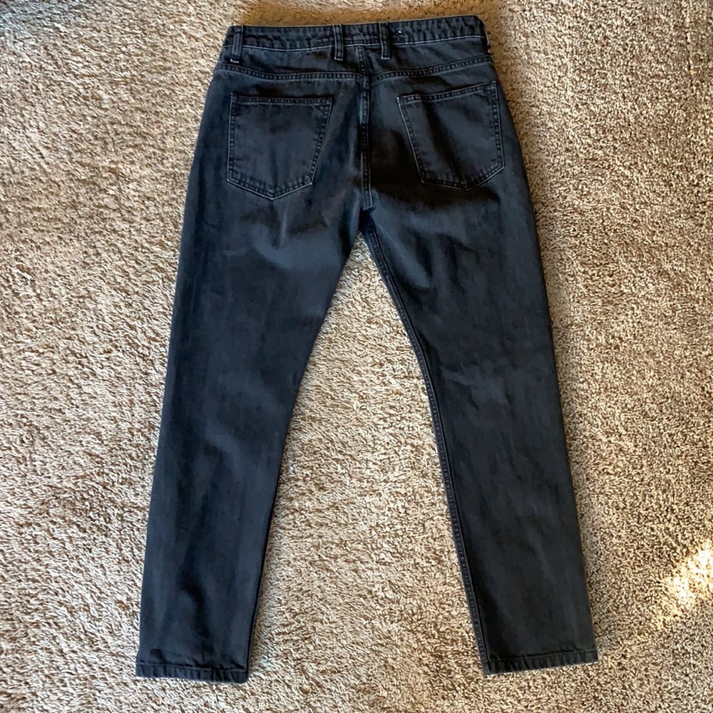 TOPMAN ripped skinny jeans BLK - Picture 4 of 6